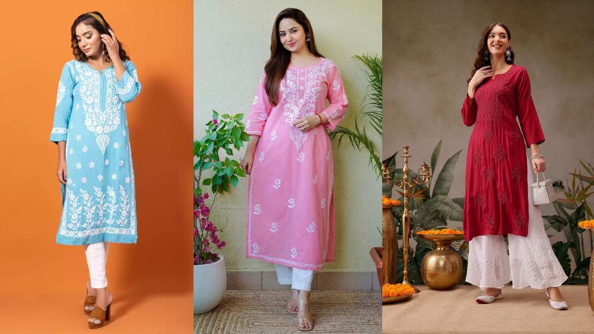 Embroidered Chikankari Kurtis